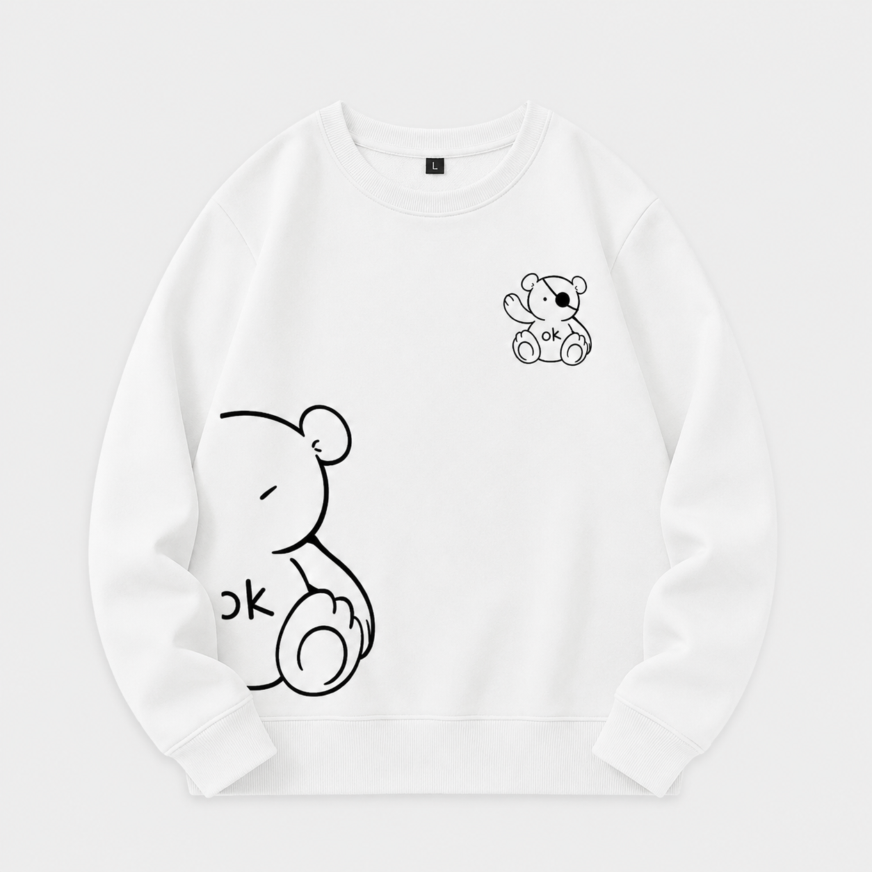 Sweatshirt med Björnmotiv