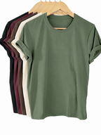 tshirt bomull höst färg dam 5 pack