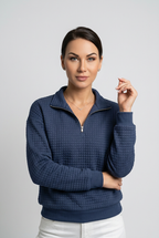 waffle-zip-sweatshirt-dam-mork-bla-1 - Dammode [product_title] [variant_title] dam basplagg