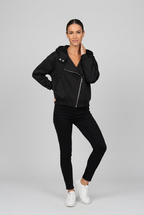 women-asymmetric-zip-hoodie-black-front - Dammode [product_title] [variant_title] dam basplagg