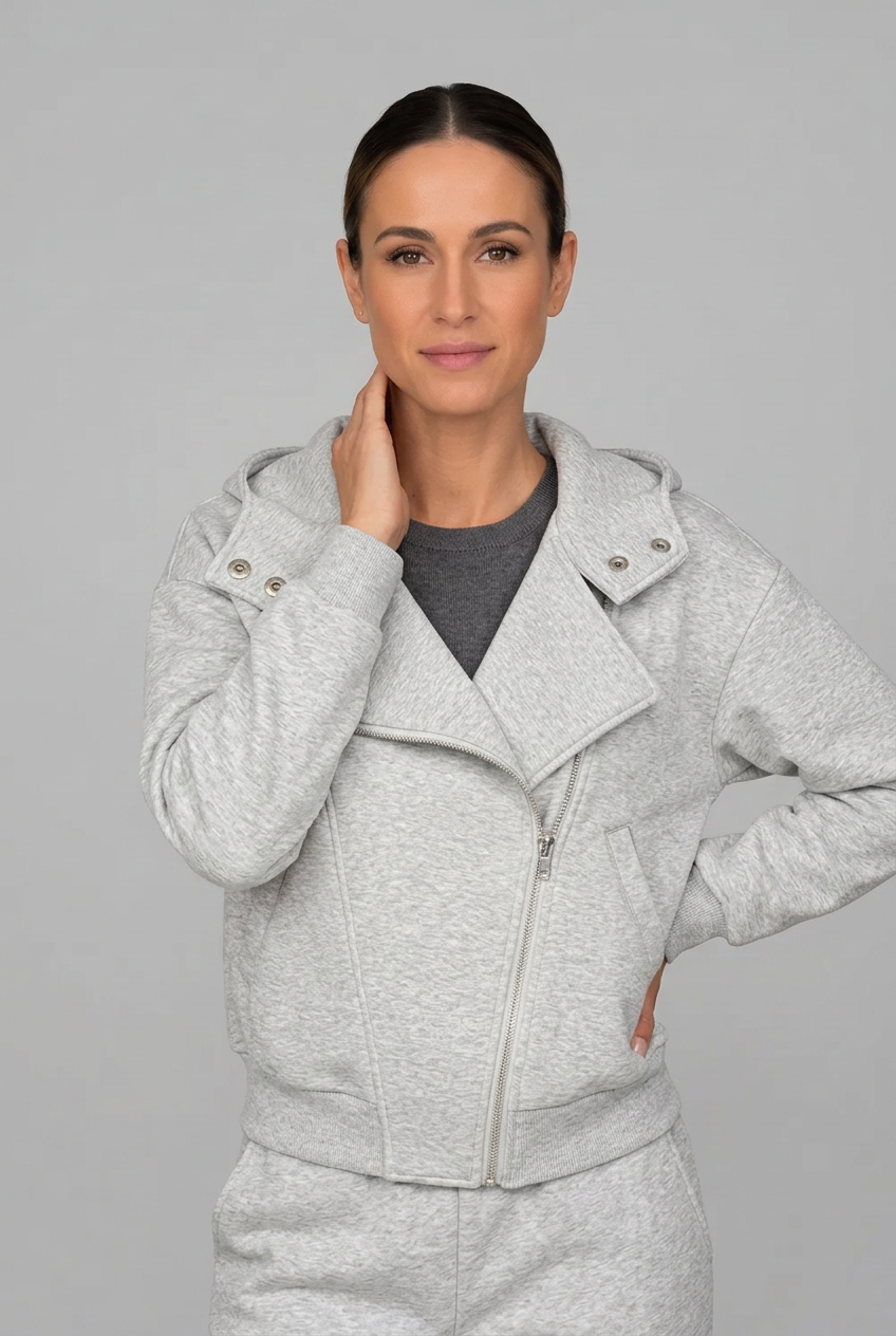 women-asymmetric-zip-hoodie-grey - Dammode [product_title] [variant_title] dam basplagg